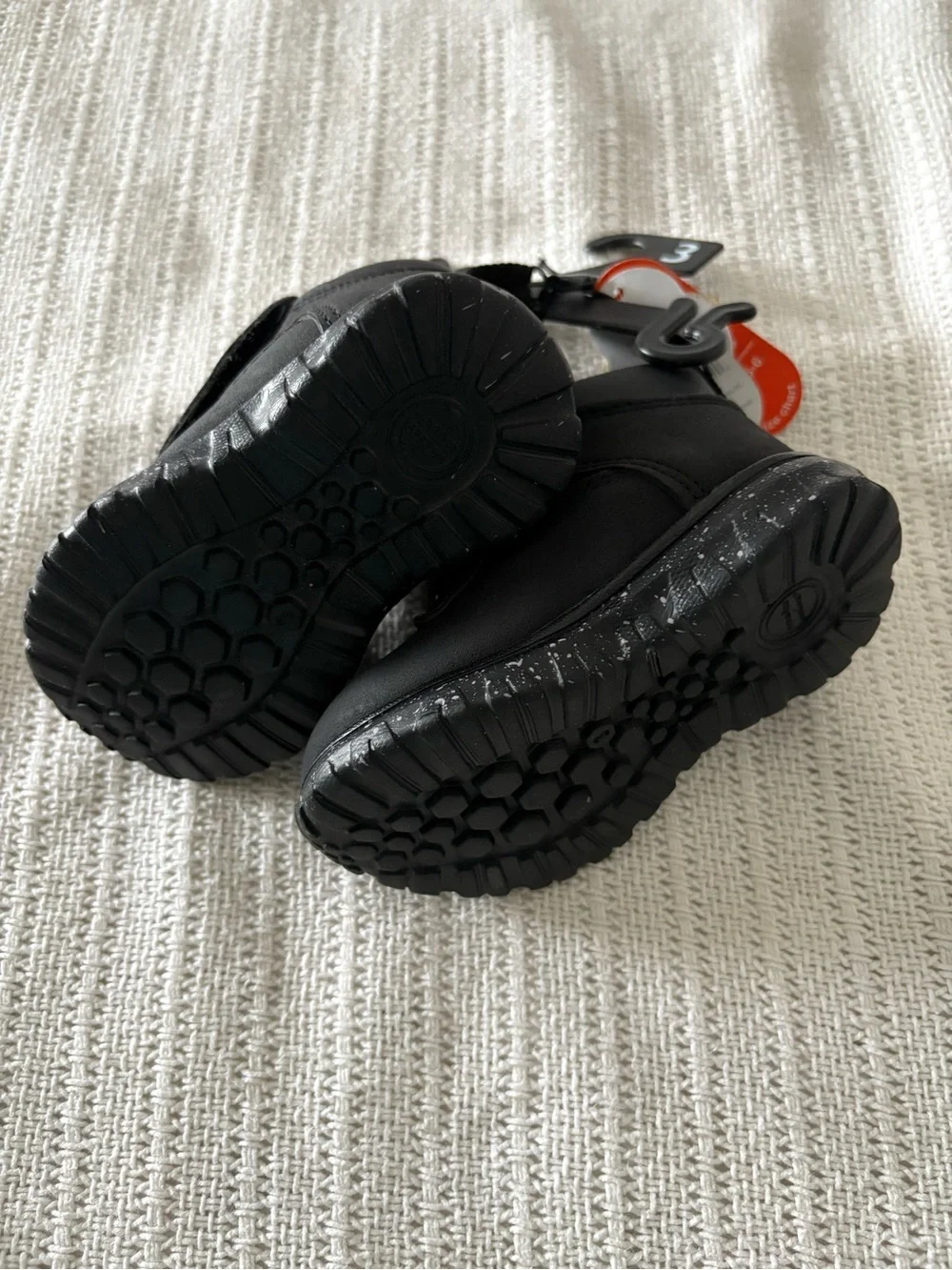 Infant Black Lace-Up Ankle Boots